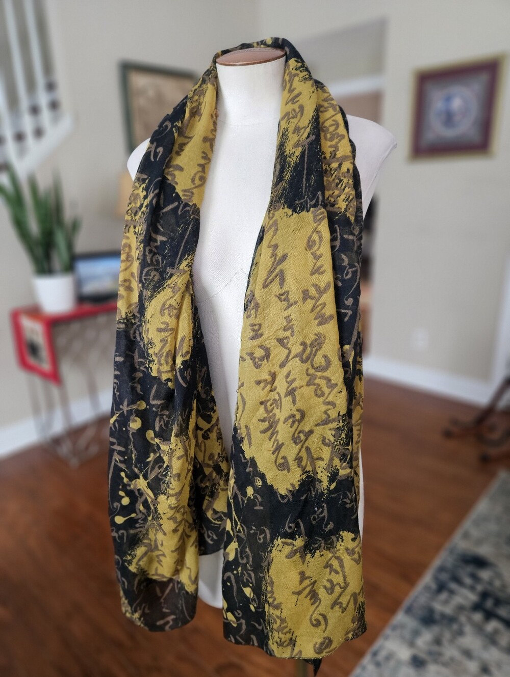 Oversized Abstract Scarf Or Sarong